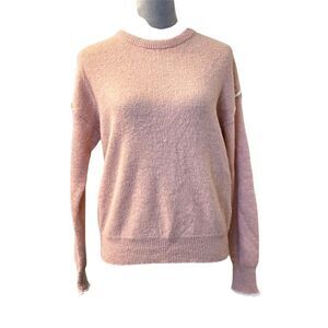 Dazy-Less Women's Pink Pullover Wool Sweater Size M Cozy Winter Cottagecore